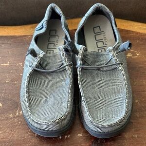 Hey Dude women’s Herringbone Gray Loafers